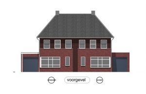 gevel ingekleurd met render